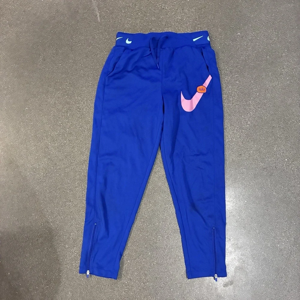 Nike Swoosh Just Do It‎  Girls Med Track Pants Jogger Royal Blue CJ7421-433